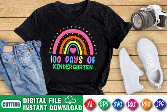 100 Days of Kindergarten Rainbow SVG