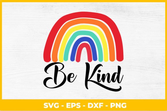Be Kind Loose Fit Athletic Rainbow Graphics