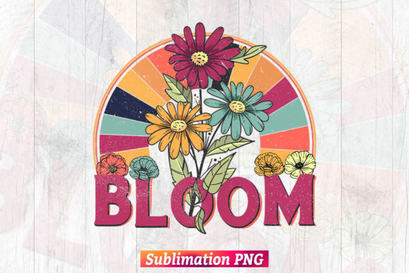 Bloom Rainbow Sunflowers Png Sublimation
