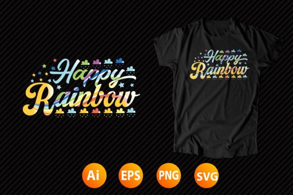 Happy Rainbow T-Shirt Design 1