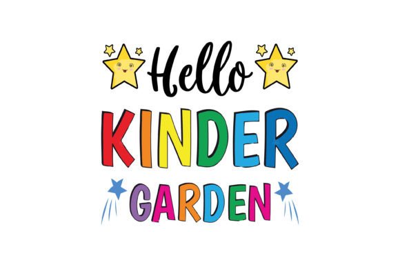 Hello Kinder Garden Rainbow Graphics