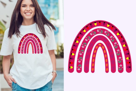 Merry Christmas Rainbow Sublimation Graphics