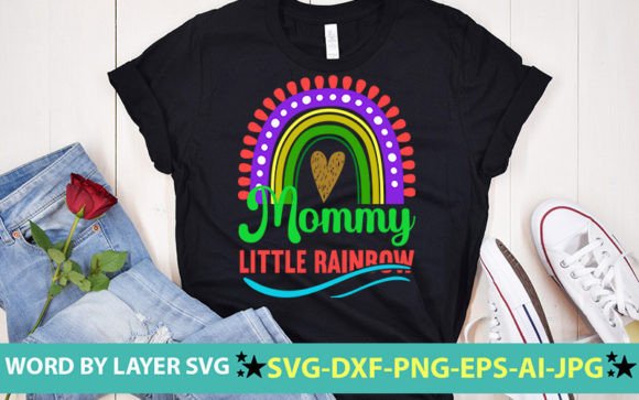 Mommy Little Rainbow SVG CUT FILE