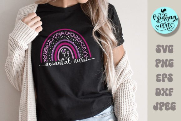 Neonatal Nurse Rainbow SVG, T-Shirt Designs