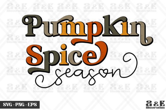 Pumpkin Spice Season Rainbow Autumn Graphics