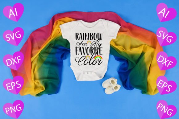 Rainbow Are My Favorite Color Graphics for T-Shirt Designs