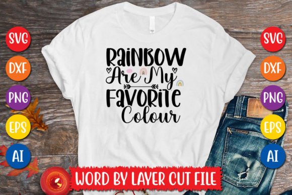 Rainbow Are My Favorite Colour Svg Design Graphics