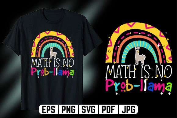 Rainbow Math SVG T-Shirt Design Graphics