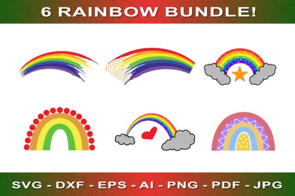 Rainbow SVG Bundle Vol_1: Graphics for T-Shirt Designs