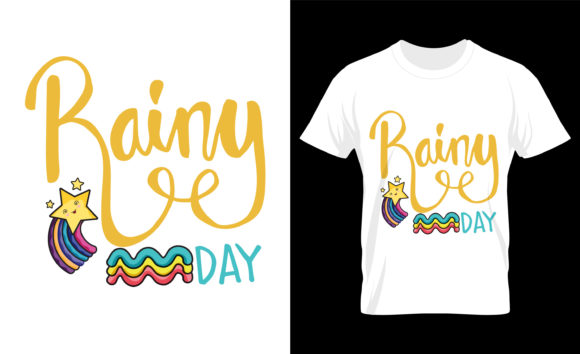 Rainbow T-Shirt Design 2: Graphics & Print Templates