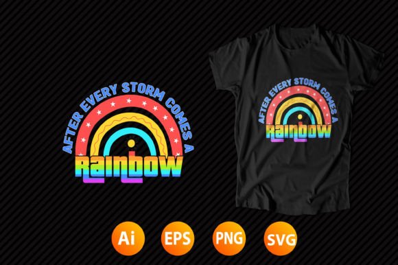Rainbow T-shirt Design 31: Graphics for T-Shirt Designs