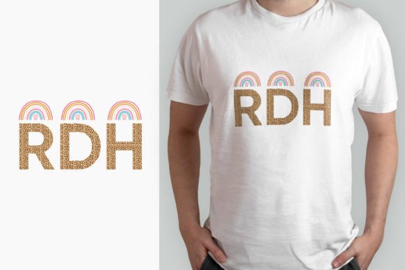 RDH Leopard Rainbow T-shirt Design: Graphics & T-Shirt Designs
