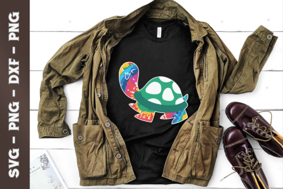 Sea Turtle Ocean Tie Dye Rainbow Hippie Graphics