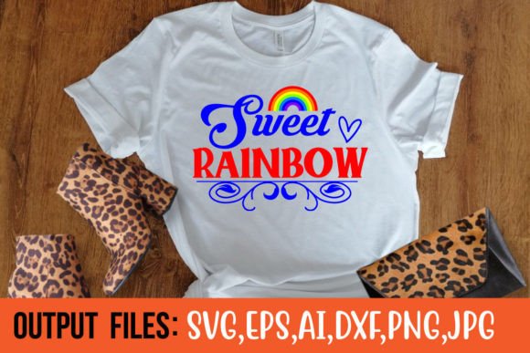 SWEET RAINBOW Graphics for T-Shirt Designs