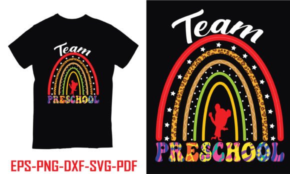 Team Preschool Rainbow Leopard Design Graphics
