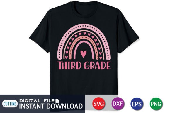 Third Grade Rainbow Svg: Graphics for T-Shirt Designs
