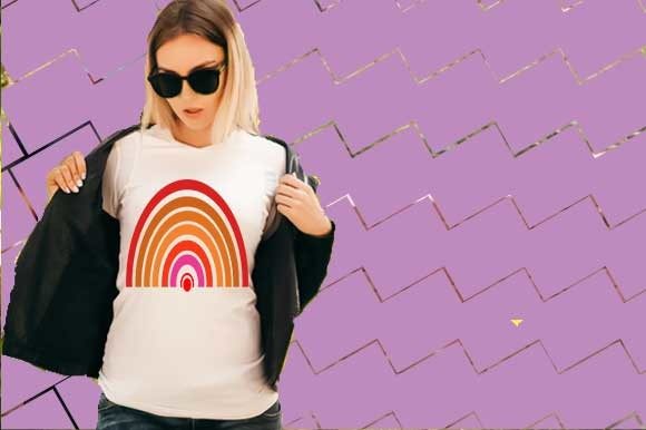 Vintage Rainbow T-shirt Design Graphics
